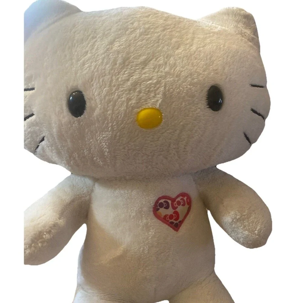 Vintage Build-A-Bear Hello Kitty Plush Sanrio 2009 Retired White Stuffed Animal